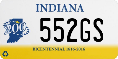 IN license plate 552GS