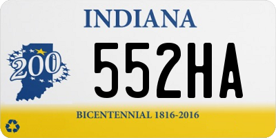 IN license plate 552HA