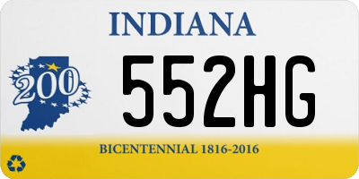 IN license plate 552HG