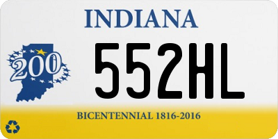 IN license plate 552HL