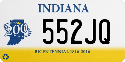 IN license plate 552JQ