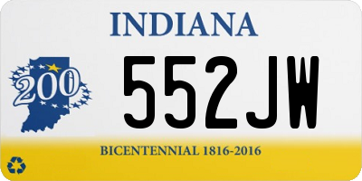 IN license plate 552JW