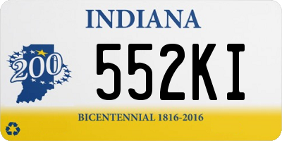 IN license plate 552KI