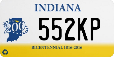 IN license plate 552KP