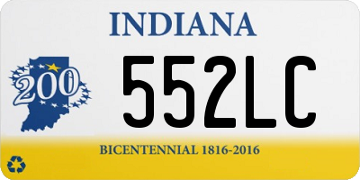 IN license plate 552LC