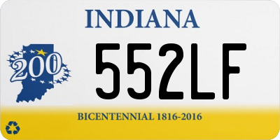 IN license plate 552LF