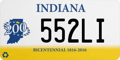 IN license plate 552LI