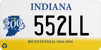 IN license plate 552LL