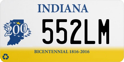 IN license plate 552LM