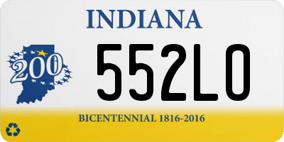 IN license plate 552LO