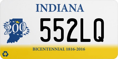 IN license plate 552LQ