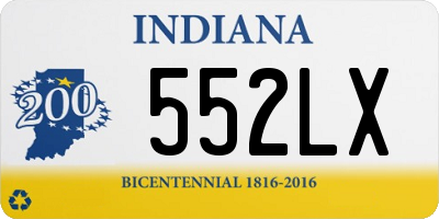 IN license plate 552LX