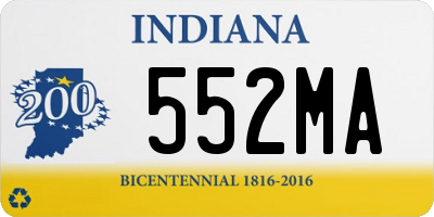 IN license plate 552MA