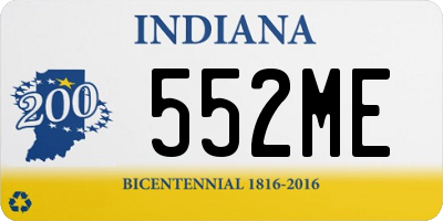 IN license plate 552ME