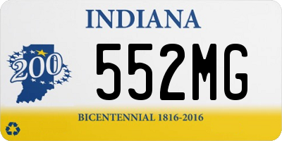 IN license plate 552MG