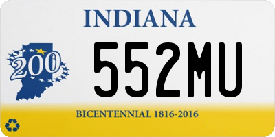 IN license plate 552MU