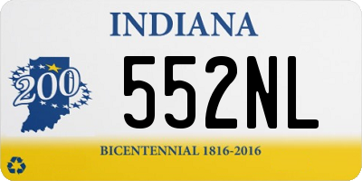 IN license plate 552NL