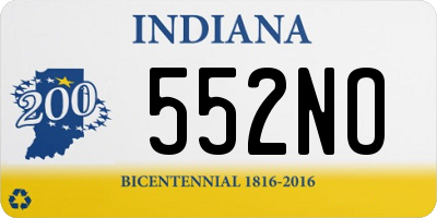 IN license plate 552NO