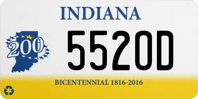 IN license plate 552OD