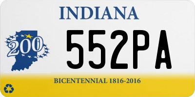 IN license plate 552PA