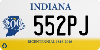 IN license plate 552PJ