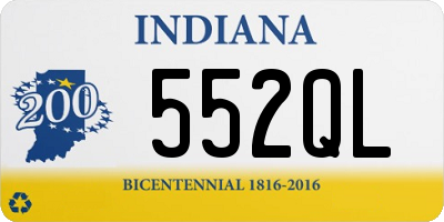 IN license plate 552QL