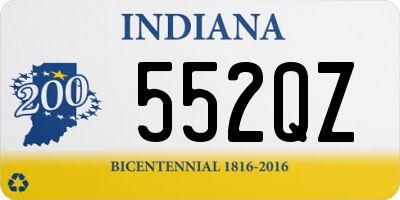 IN license plate 552QZ