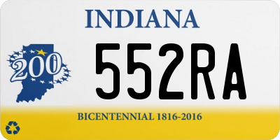 IN license plate 552RA