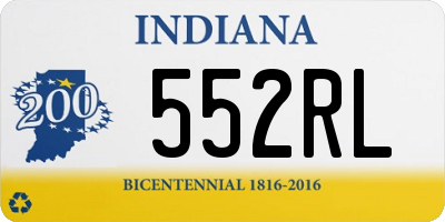 IN license plate 552RL