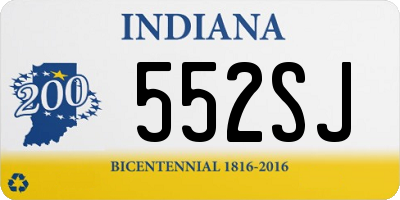 IN license plate 552SJ