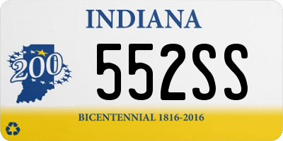 IN license plate 552SS