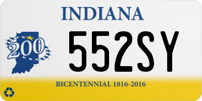 IN license plate 552SY