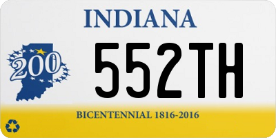 IN license plate 552TH