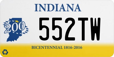 IN license plate 552TW