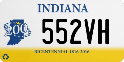 IN license plate 552VH