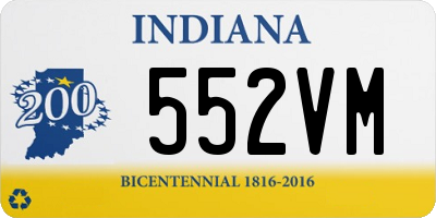 IN license plate 552VM