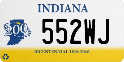 IN license plate 552WJ