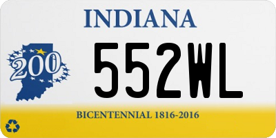 IN license plate 552WL