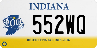 IN license plate 552WQ