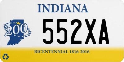 IN license plate 552XA