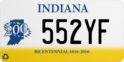 IN license plate 552YF