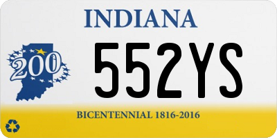 IN license plate 552YS