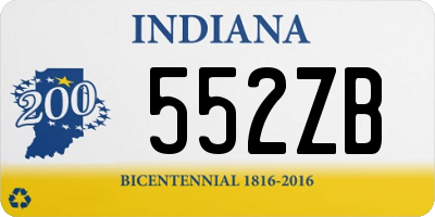 IN license plate 552ZB