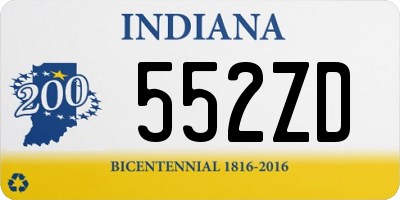 IN license plate 552ZD