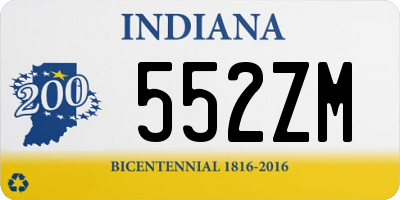 IN license plate 552ZM