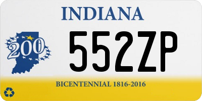 IN license plate 552ZP