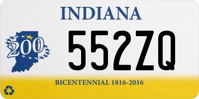 IN license plate 552ZQ