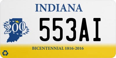 IN license plate 553AI