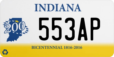 IN license plate 553AP