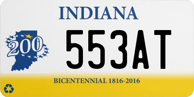 IN license plate 553AT